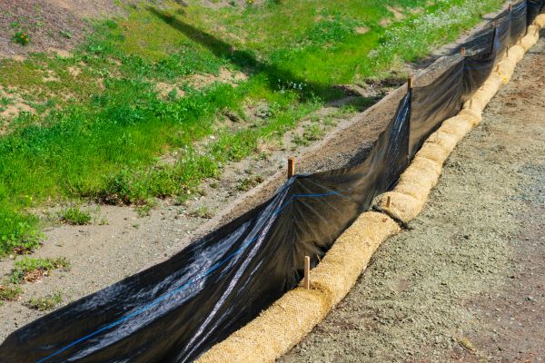 Straw Wattle Installation in Cherry Hill